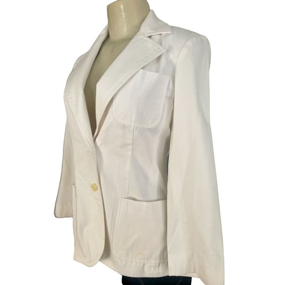 Vintage 60s Nat Allen Blazer Jacket in White Size S midcentury blazer jacket. - Picture 3 of 10